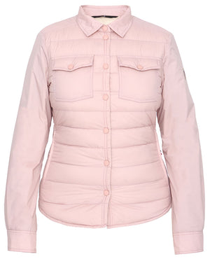 [2019 SS24] Averau Short Down Jacket in Pink with Shirt Collar & Adjustable Cuffs
