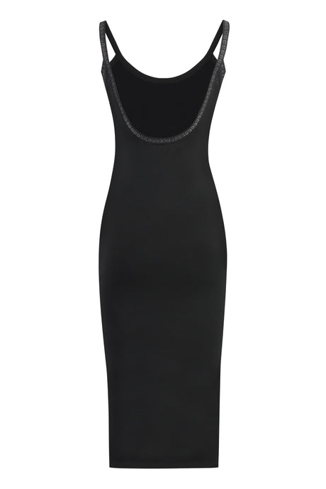 Black Stretch Sheath Dress for Women, FW23