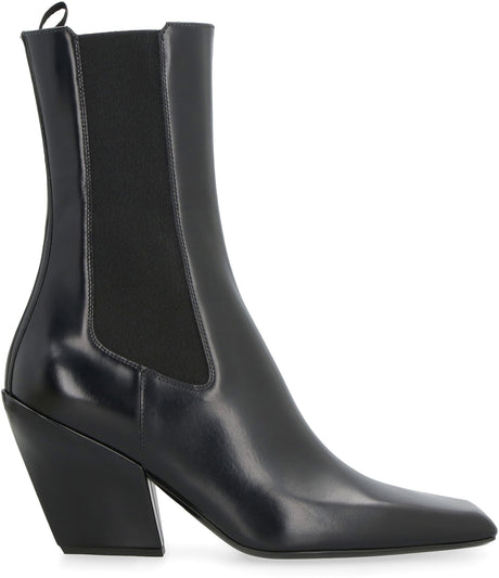 PRADA Stylish Black Leather Chelsea Boots for Women