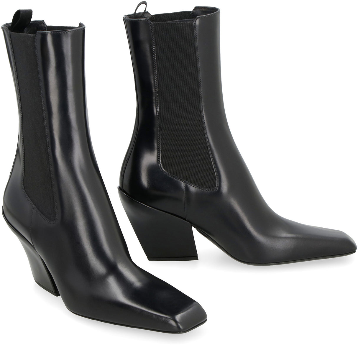 PRADA Stylish Black Leather Chelsea Boots for Women