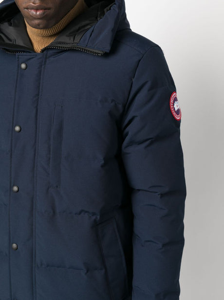 Navy Blue Hooded Parka Jacket for Men