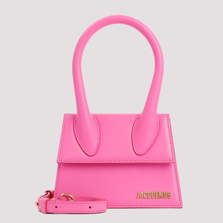 JACQUEMUS Pink Medium Leather Handbag - 2024 SS Collection