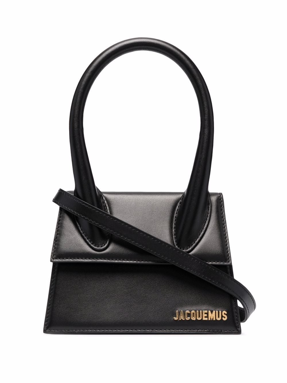 JACQUEMUS Black Leather Mini Tote Bag for Women in FW23 Season