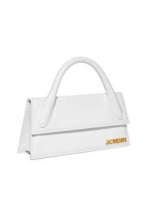 JACQUEMUS Women's Elegant White Leather Mini Crossbody Bag SS24