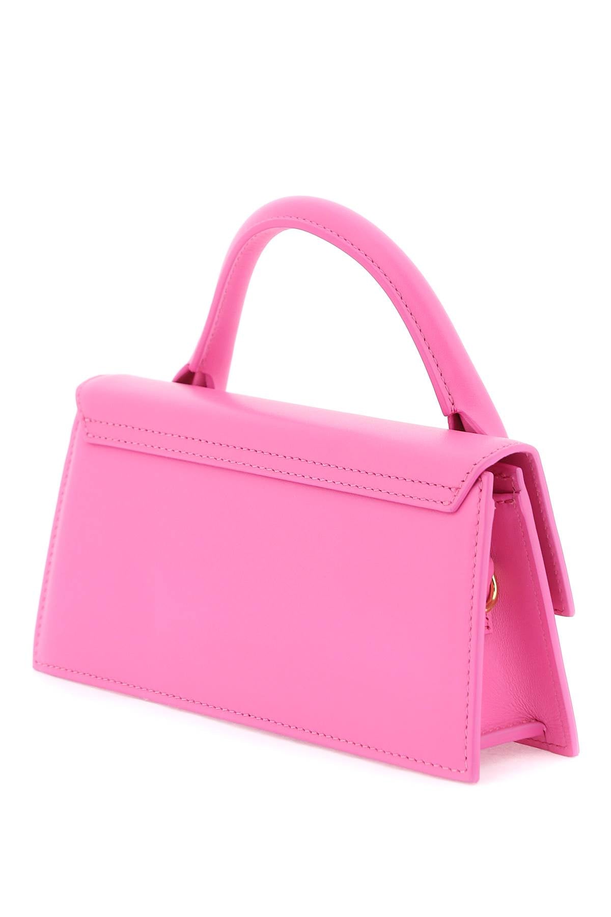 JACQUEMUS SS24 Mini Neon Pink Leather Crossbody Bag for Women