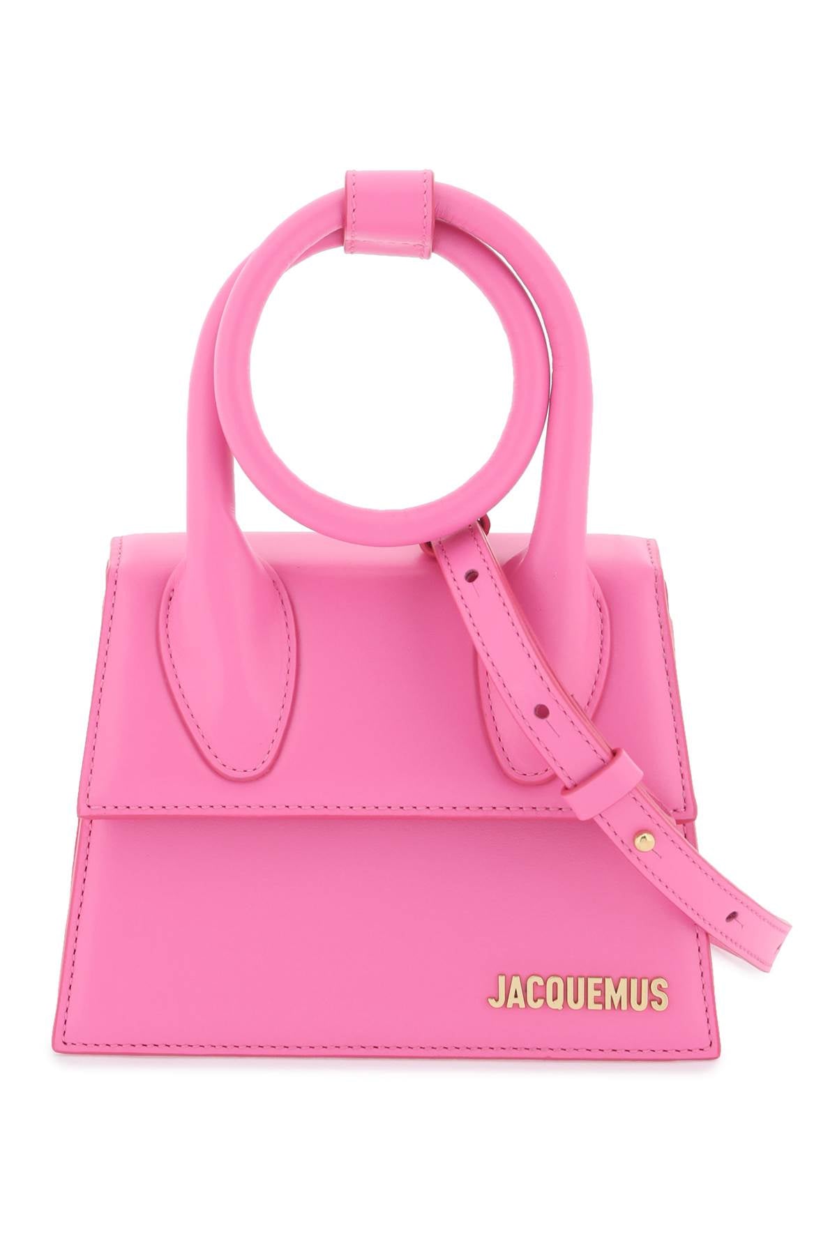 粉色短柄結繩真皮迷你手提包 - JACQUEMUS 品牌