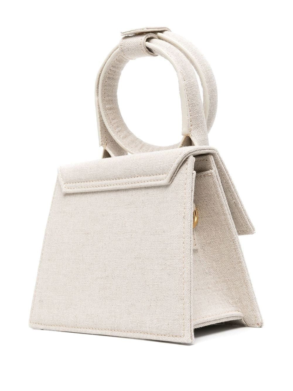 JACQUEMUS Light Grey Mini Bag with Knot Detail for Women