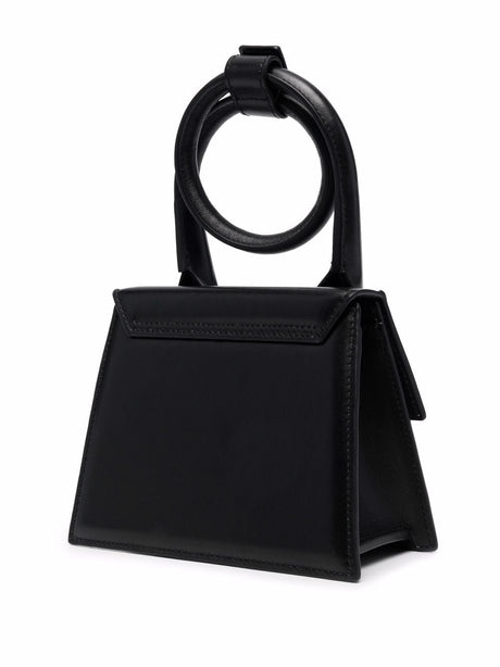 JACQUEMUS Black Leather Mini Handbag for Women - SS24 Collection