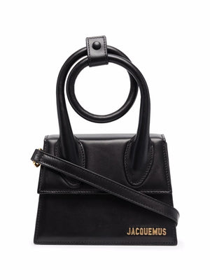 JACQUEMUS Black Leather Mini Handbag for Women - SS24 Collection