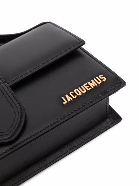 JACQUEMUS Sleek Leather Crossbody Bag for Women in Classic Black