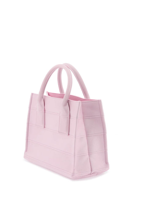 FERRAGAMO Chic Pink Grosgrain Mini Tote with Maxi Logo and Leather Handles