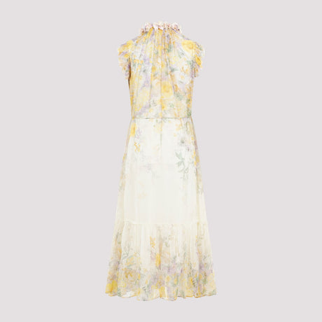 ZIMMERMANN Multicolour Flutter Midi Dress for Women - SS24 Collection