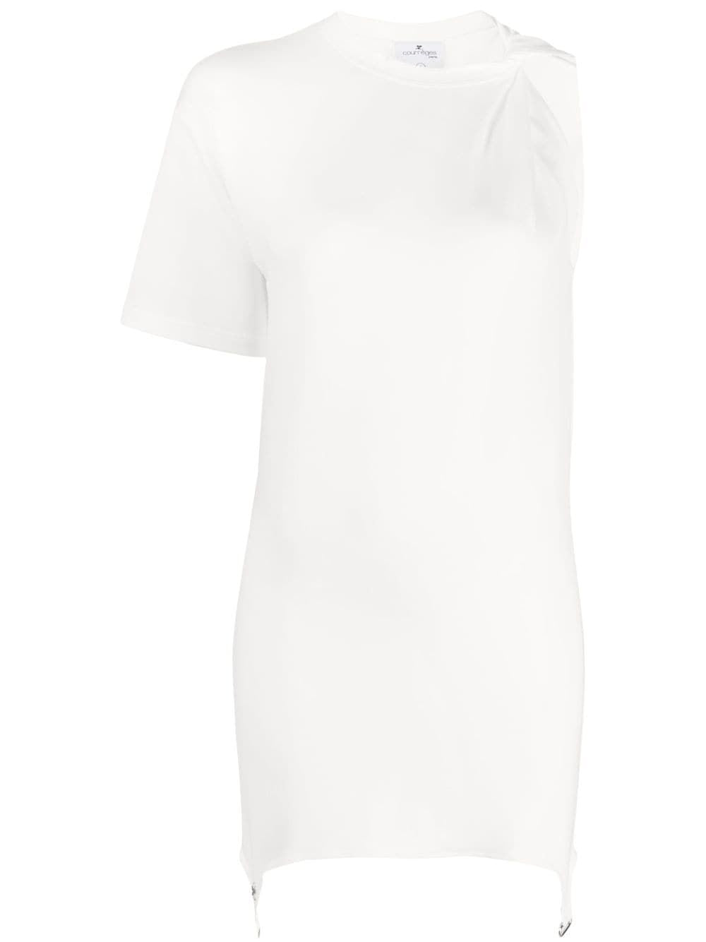 Heritage White Short-Sleeve Dress for Women - SS24 Collection