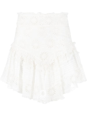 白色棉丝半身裙 - 2022春夏系列