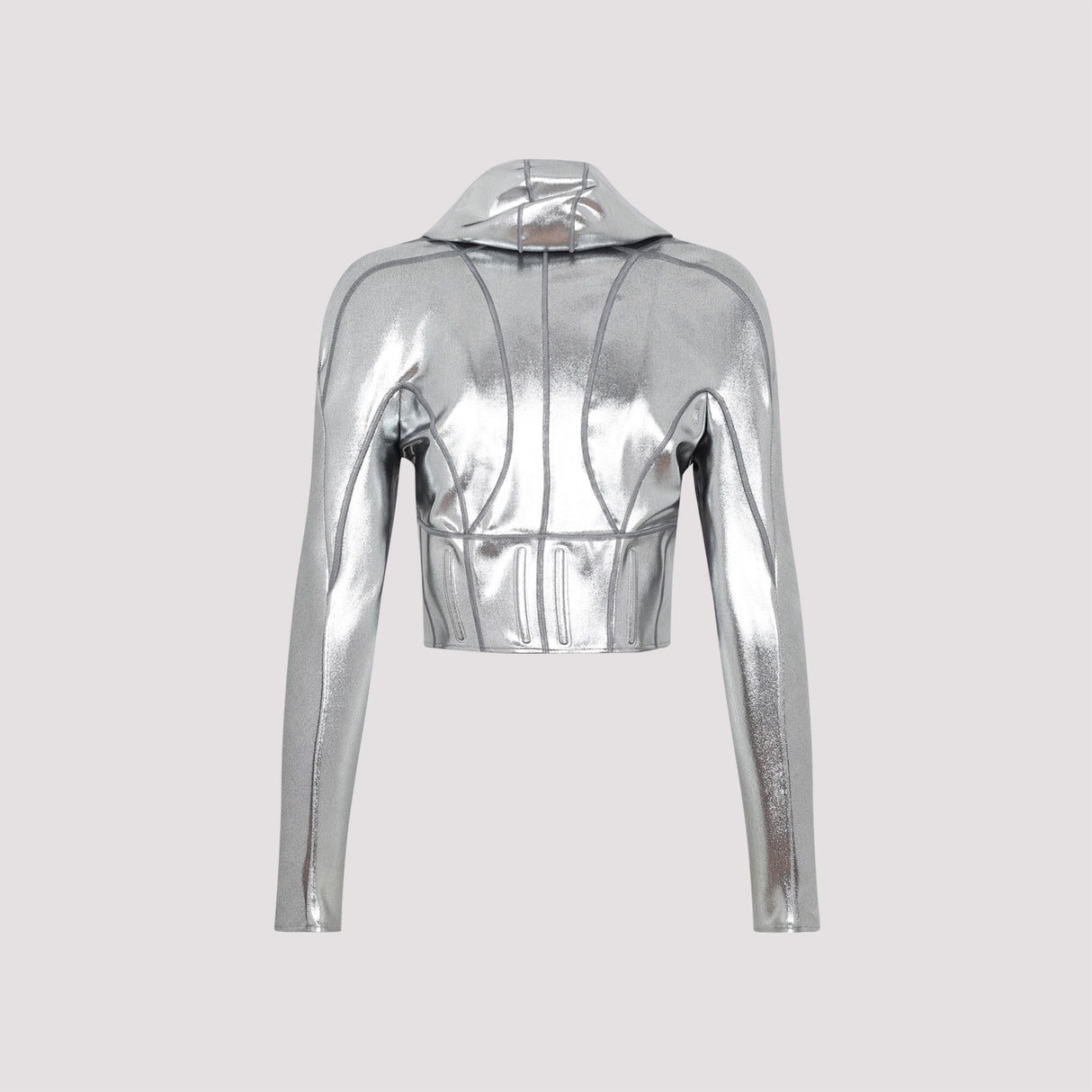 MUGLER Metallic Hooded Jacket for Women - SS23 Collection