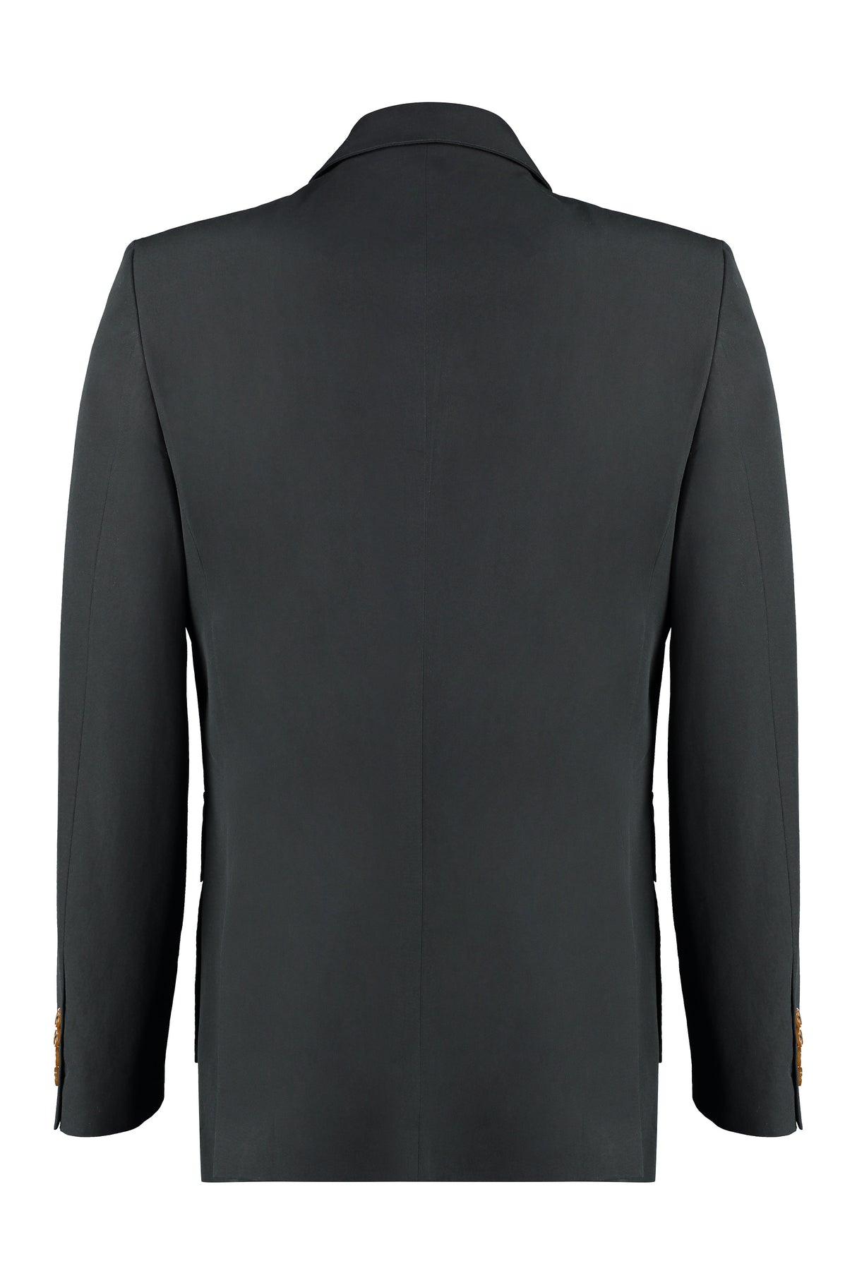Áo khoác cotton nam phong cách với nút phía trước màu đen