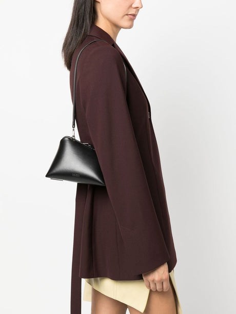 THE ATTICO Midnight Leather Clutch Handbag for Women - Black