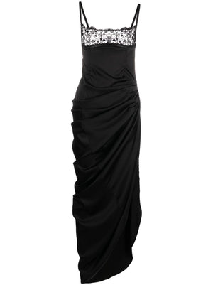 JACQUEMUS Elegant Black Floral-Embroidered Dress for Women - FW23