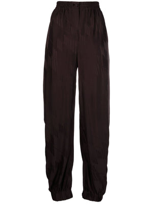 Burgundy Dark Brown Monogram Pants for Women - FW23