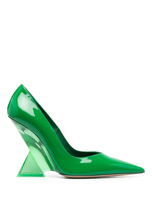 绿宝石漆皮女式95毫米高跟鞋-豪华而时尚