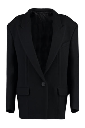 THE ATTICO Black Wool Short Jacket for Women - FW23