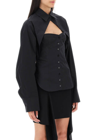 女性修身黑色內衣衫FW23時裝季
