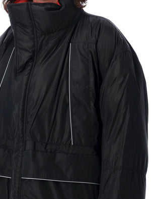 Mens Black Wrap Parka Jacket for FW24 by Balenciaga