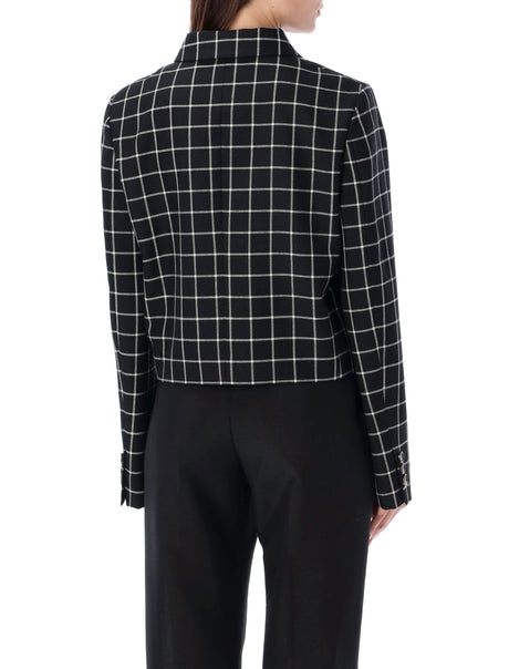 MARNI Black Check Cropped Jacket for Women