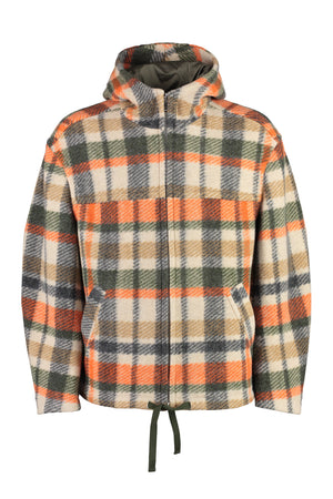 Men's Multicolor Fleece Jacket with Adjustable Hem - FW23