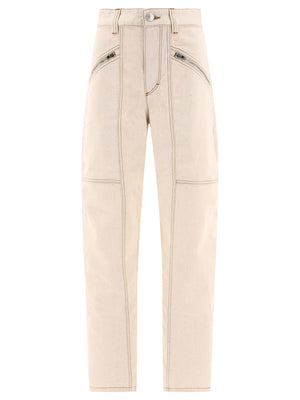 Beige Regular Fit Jeans for Women - FW23 Collection