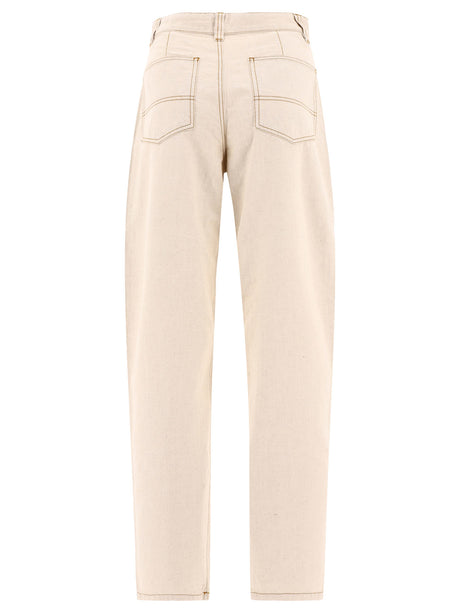 Beige Regular Fit Jeans for Women - FW23 Collection