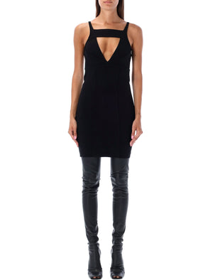 RICK OWENS Stylish Black Sling Mini Dress for Women - FW23 Collection