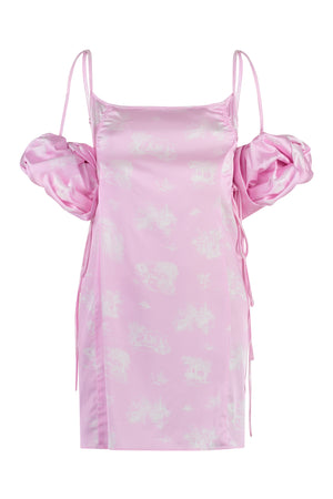 ピンクサテンのドレス - 2023秋冬コレクション