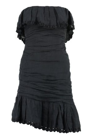 ISABEL MARANT Off-the-Shoulder Ruffle Dress in Black - SS23 Collection