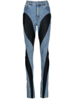Quần jeans nữ màu xanh cánh dơi FW23