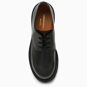 COMMON PROJECTS Men's Smooth Black Leather Lace-Up for FW23 Season