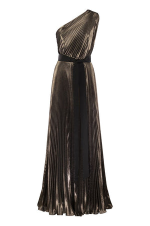 MAX MARA One-Shoulder Silk Lamé Dress in Gold for Women - Spring/Summer 2024 Collection
