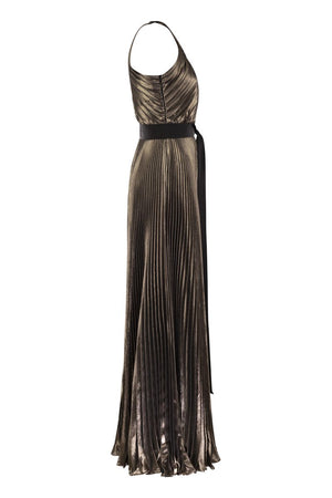 MAX MARA One-Shoulder Silk Lamé Dress in Gold for Women - Spring/Summer 2024 Collection