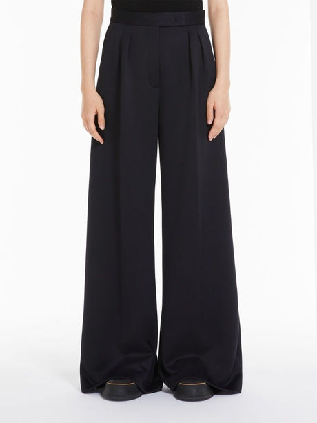 MAX MARA Black T-Shirt Trousers for Women in SS24 Collection with 60% Polyamide Fabric
