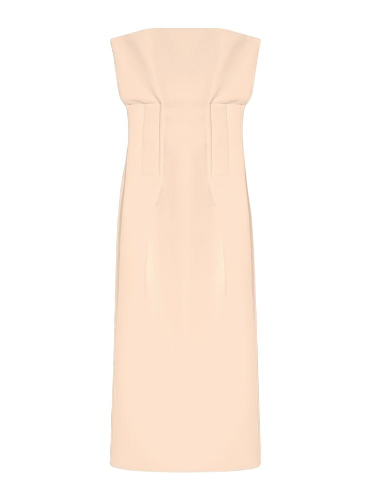 棕褐色聚酯纤维连衣裙 - SS24系列