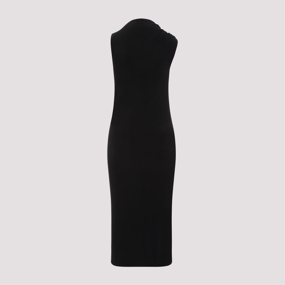 Women's Black T-Shirt Dress for SS24 - Polyester Blend