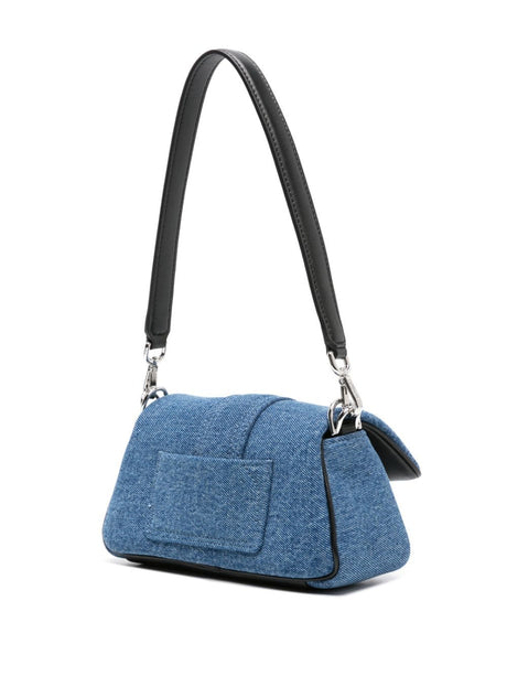 JACQUEMUS Navy Blue Denim Shoulder Handbag for Women