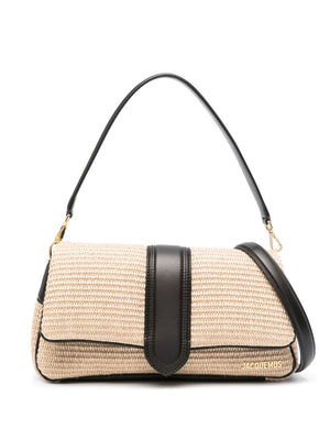 JACQUEMUS Sleek Leather Crossbody Bag for Women in Ivory and Black