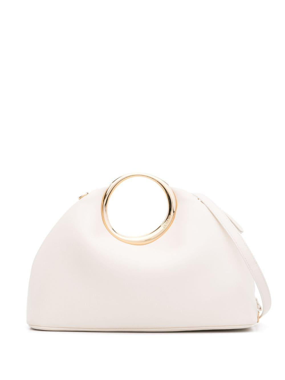 JACQUEMUS Tan Leather Top-Handle Bag for Women - SS24 Collection