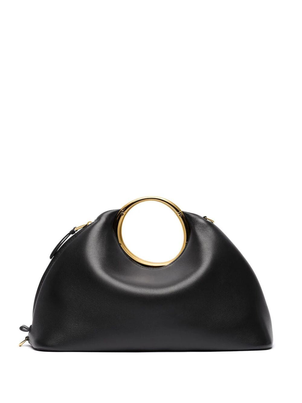 JACQUEMUS Black Leather Shoulder Bag for Women in SS24 Collection