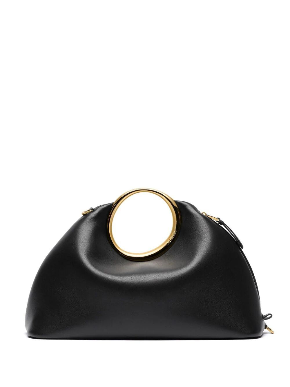 JACQUEMUS Black Leather Shoulder Bag for Women in SS24 Collection