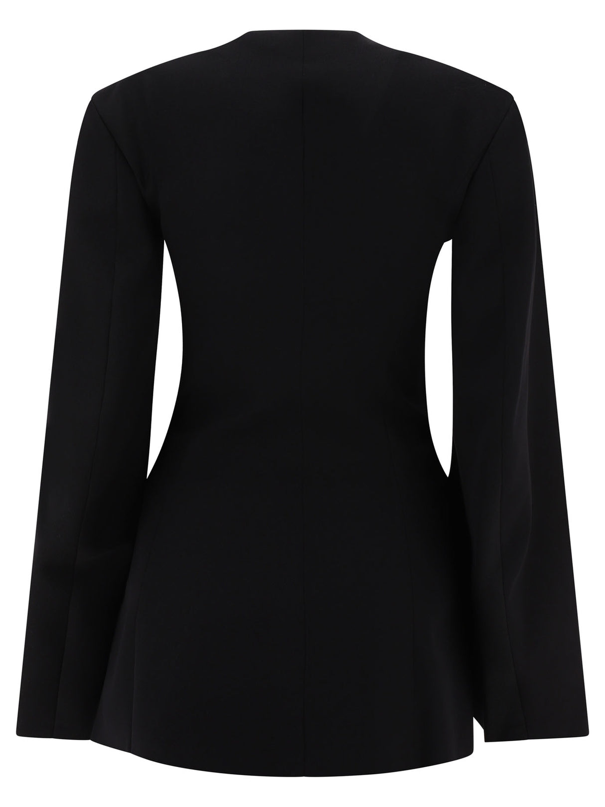 簡約黑色羊毛連身裙 - SS24收藏