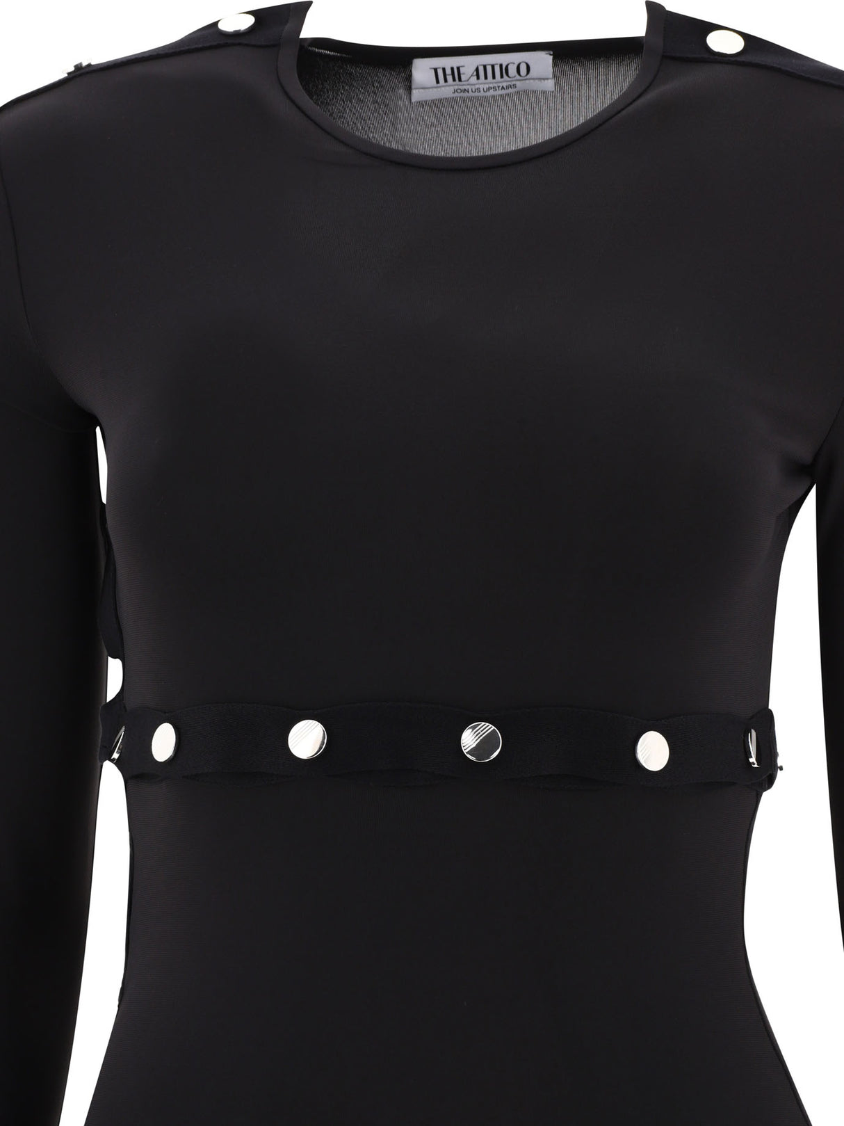 Váy đối xứng đính đá màu đen dành cho phụ nữ - Bộ sưu tập SS24