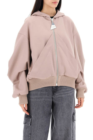 THE ATTICO Oversized Hooded Bomber Jacket in Beige - Spring/Summer 2024 Collection