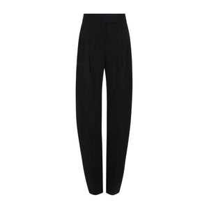THE ATTICO Black Wool Long Pants for Women in SS24